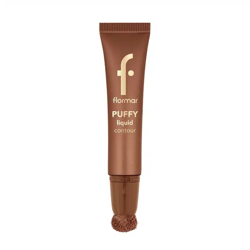 کانتور مایع سر اسفنجی فلورمار Flormar مدل Puffy Liquid Contour کد 002 رنگ Hot Chocolate — تصویر ۴