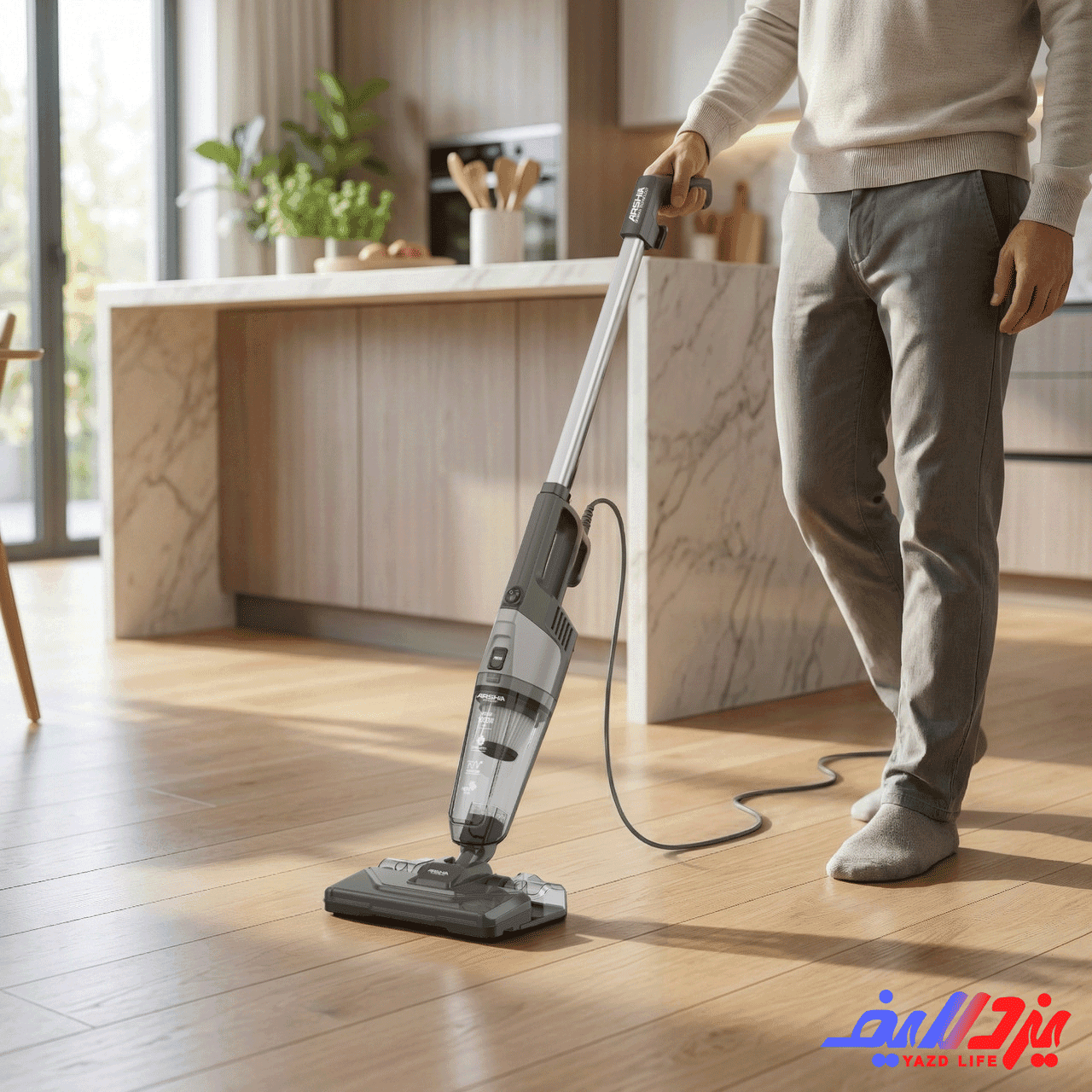جارو عصایی عرشیا مدل VC339-3891 (دارای یک عدد پد و فیلتر یدکی) — تصویر ۳
