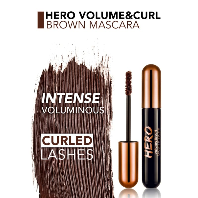 ریمل قهوه ای حجم دهنده و فرکننده فلورمار flormar مدل Hero کد 001 رنگ Brown — تصویر ۴