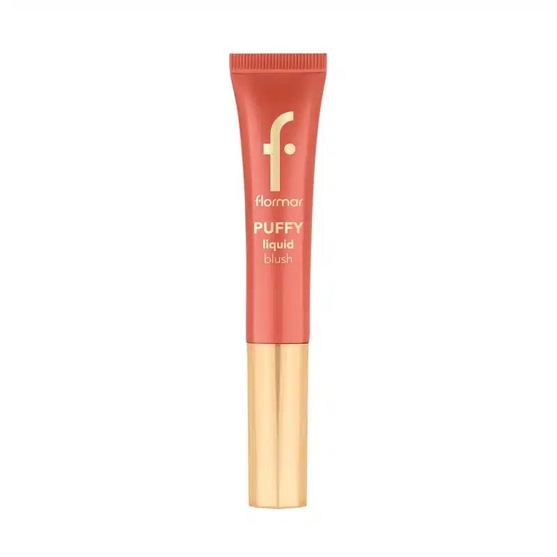 رژگونه مایع سر اسفنجی فلورمار Flormar مدل Puffy Liquid Blush کد 002 رنگ Peachy Glow