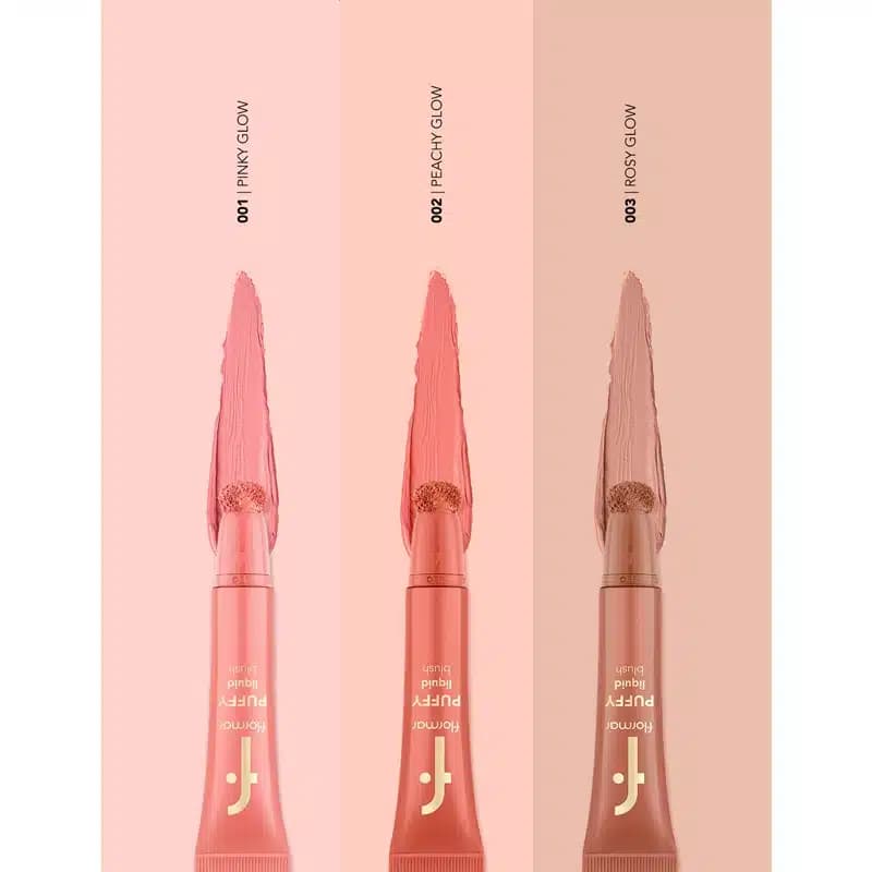 رژگونه مایع سر اسفنجی فلورمار Flormar مدل Puffy Liquid Blush کد 002 رنگ Peachy Glow — تصویر ۵