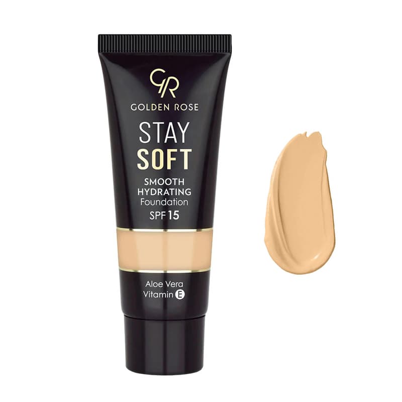 کرم پودر آبرسان SPF15 گلدن رز مدل Stay Soft کد 201 — تصویر ۴