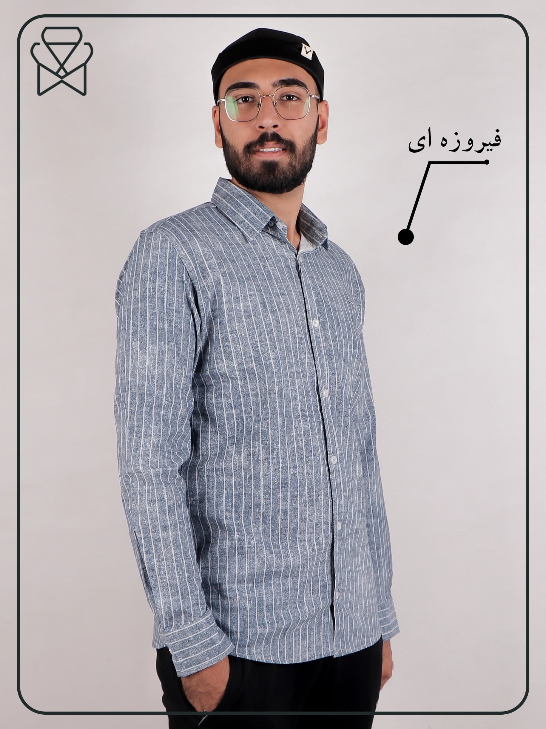پیراهن مردانه کش راه درشت کد 391090