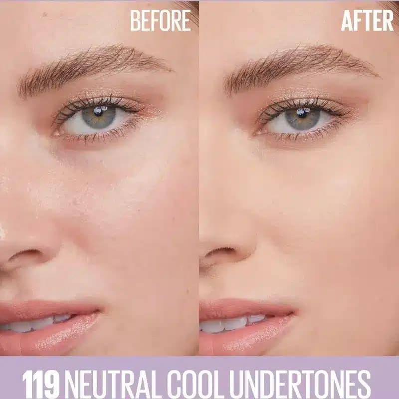 کرم پودر مات 30 ساعته میبلین Maybelline مدل Super Stay Lumi-Matte کد 119 — تصویر ۳