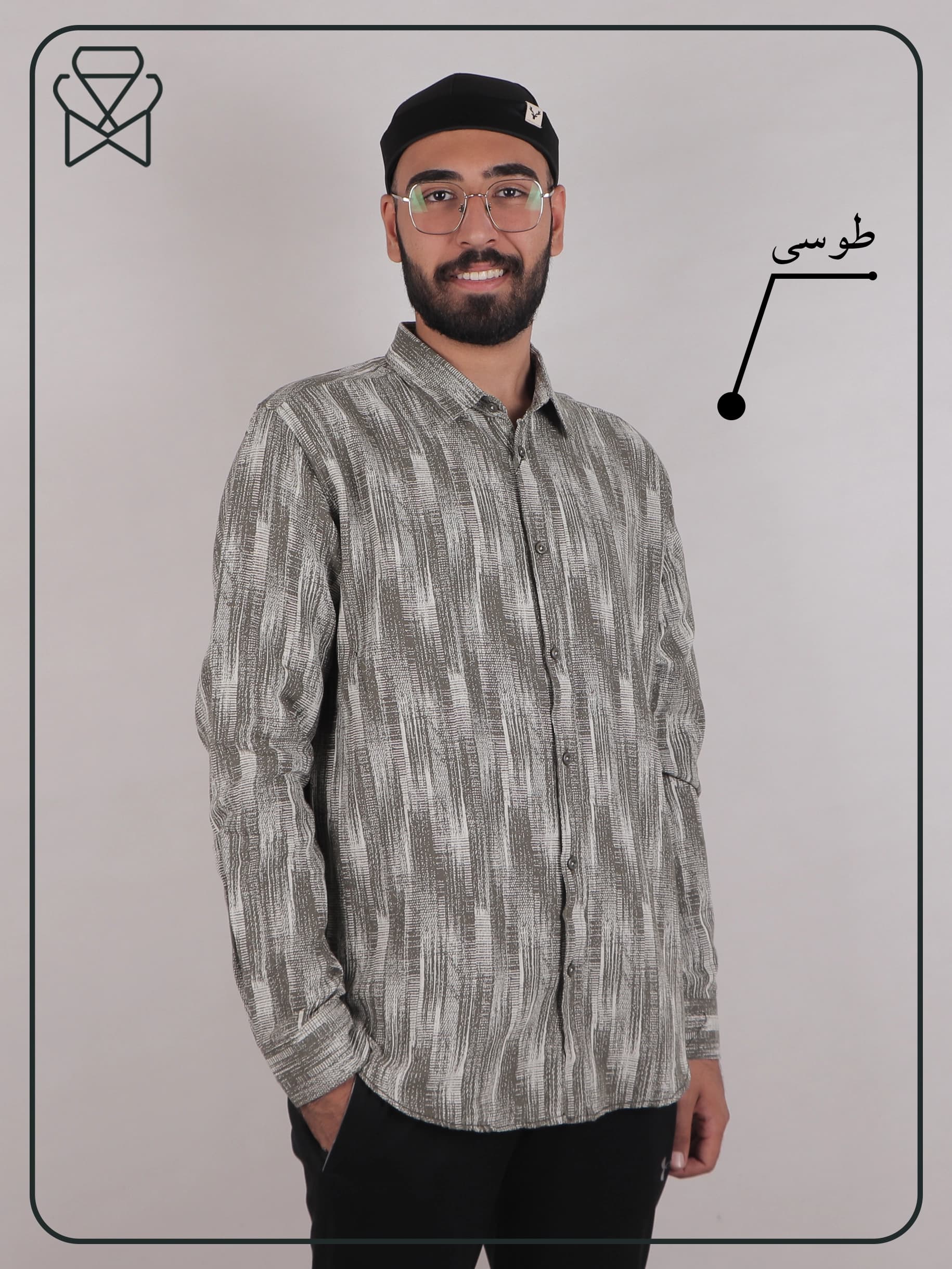 پیراهن کنفی آستین بلند کد 37920 — تصویر ۲
