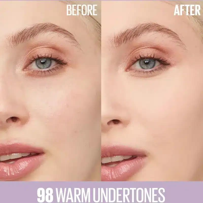 کرم پودر مات 30 ساعته میبلین Maybelline مدل Super Stay Lumi-Matte کد 98 — تصویر ۳