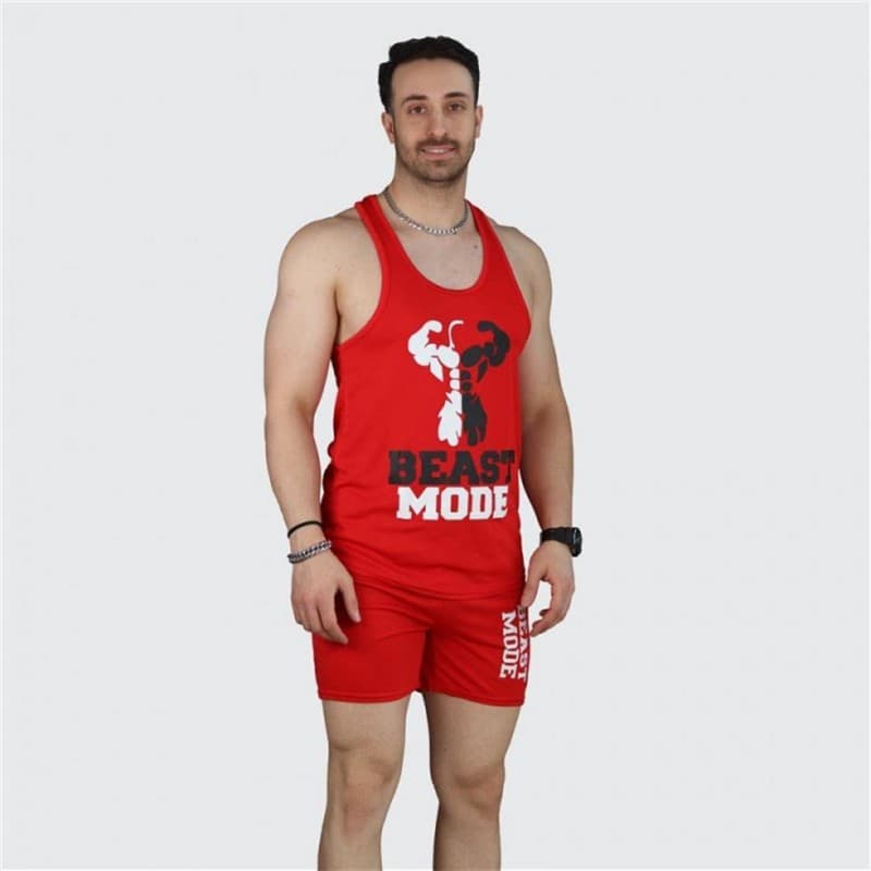ست مردانه تاپ قهرمانی و شلوارک سوزنی BEAST MODE — تصویر ۲