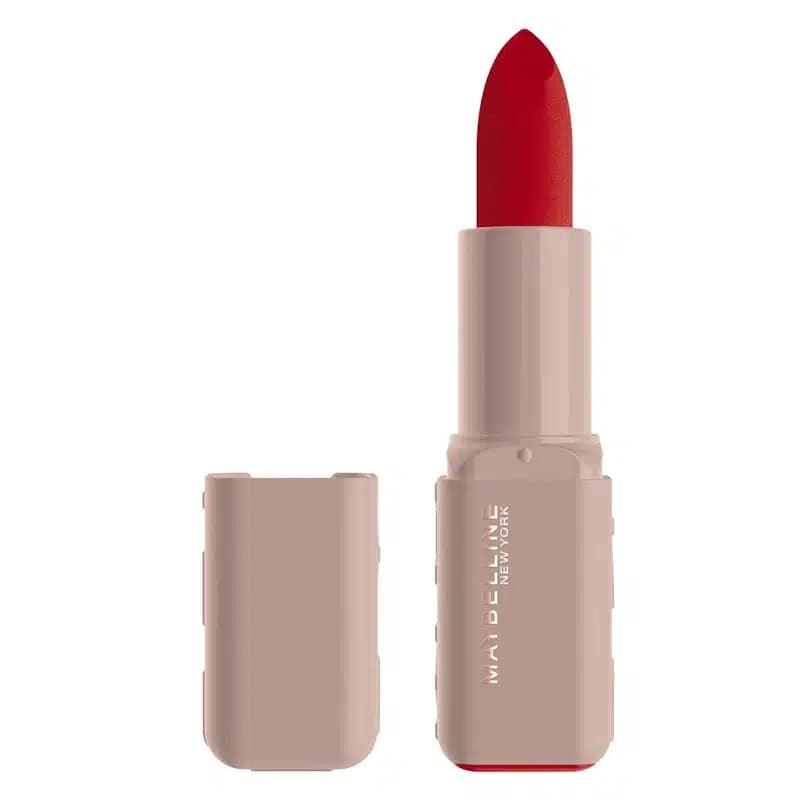 رژلب جامد مات میبلین Maybelline مدل Moisturizing Serum Lipstick کد 04 رنگ Wild Card
