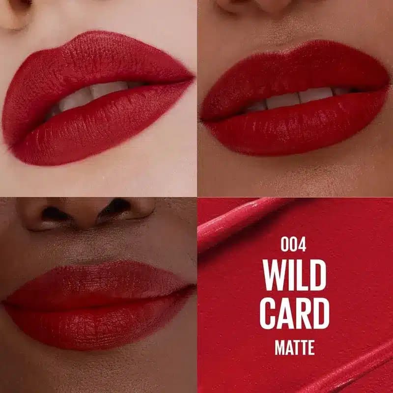رژلب جامد مات میبلین Maybelline مدل Moisturizing Serum Lipstick کد 04 رنگ Wild Card — تصویر ۲