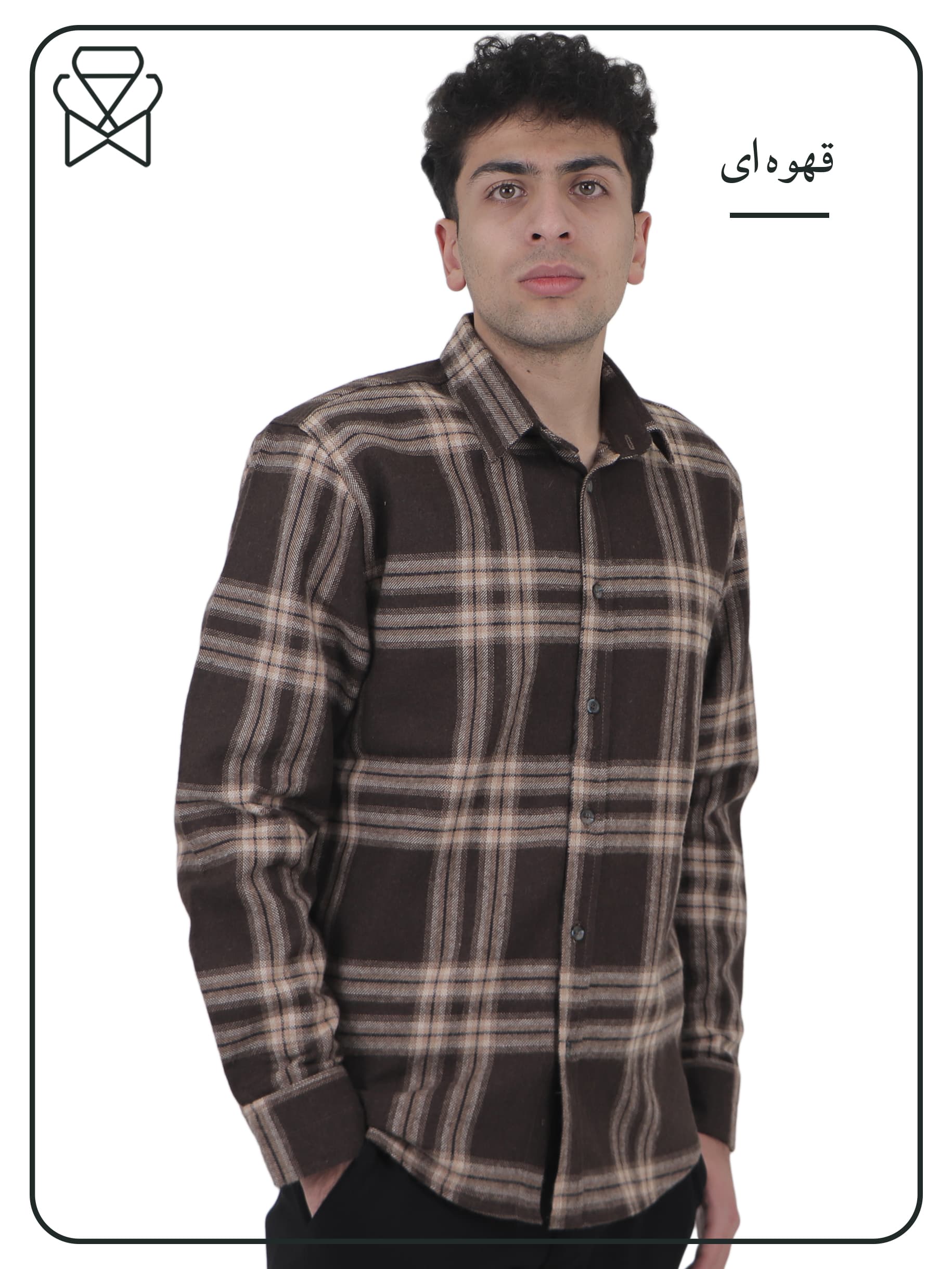 پیراهن کشمیر پشمی کد 840146 — تصویر ۴