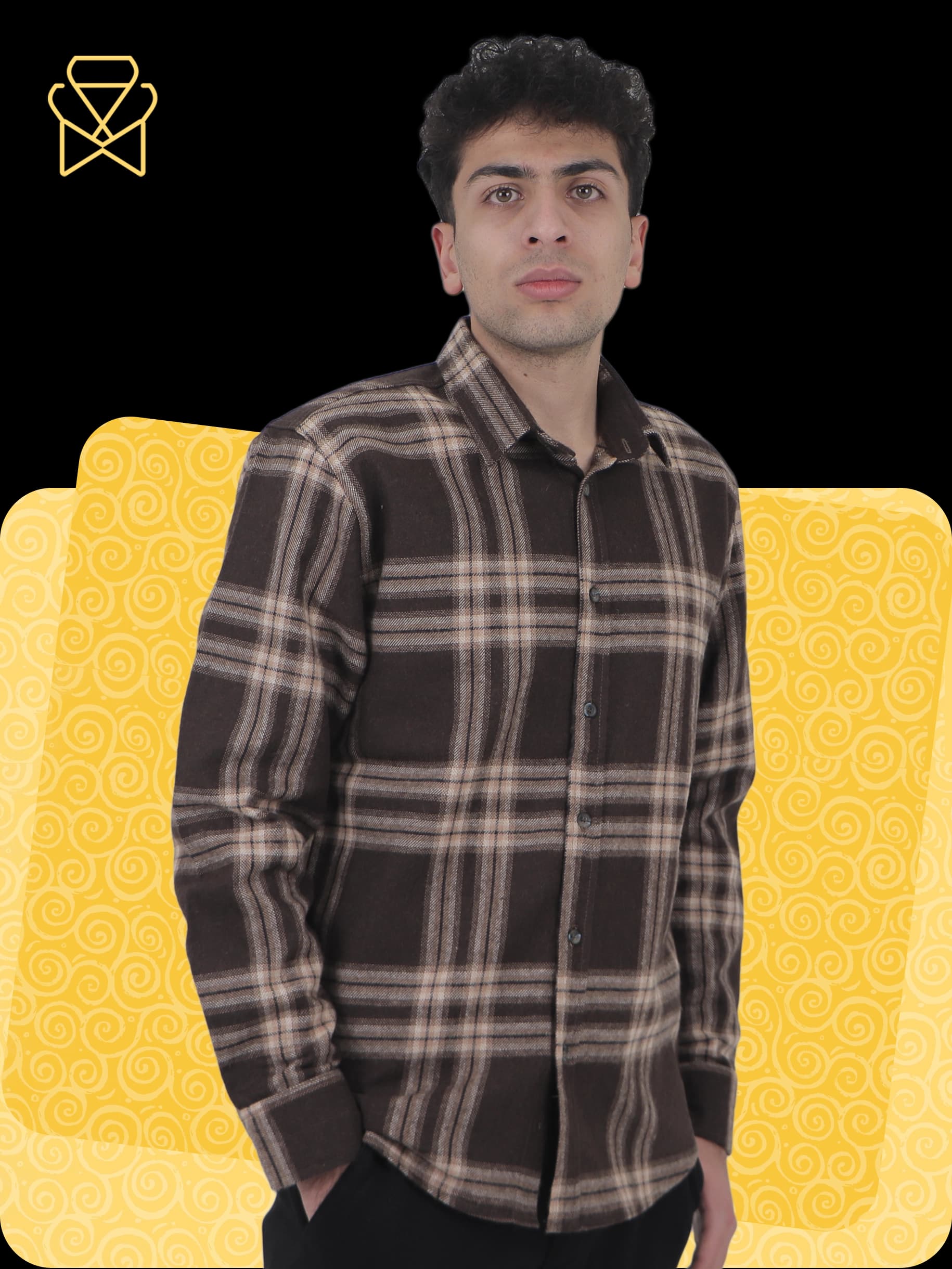 پیراهن کشمیر پشمی کد 840146