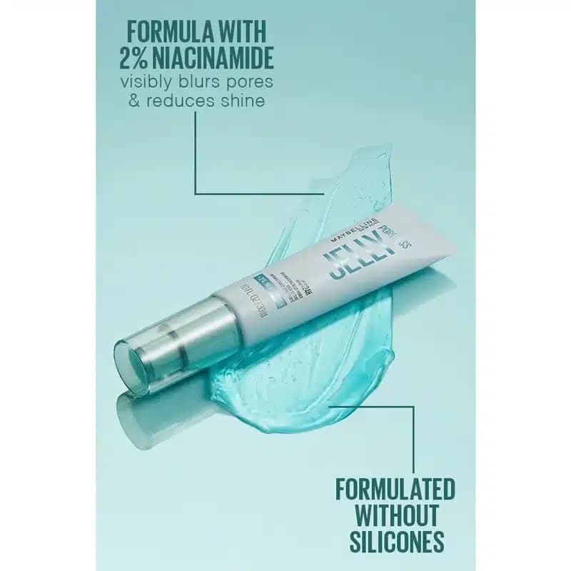 پرایمر ژلی آبرسان و محوکننده منافذ میبلین Maybelline مدل Poreless Jelly — تصویر ۶