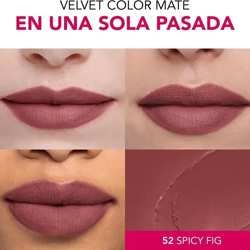 رژلب جامد مخملی بورژوآ Bourjois مدل Rouge Velvet The Lipstick کد 52 — تصویر ۲