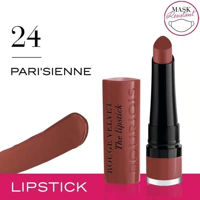رژلب جامد مخملی بورژوآ Bourjois مدل Rouge Velvet The Lipstick کد 24 — تصویر ۴