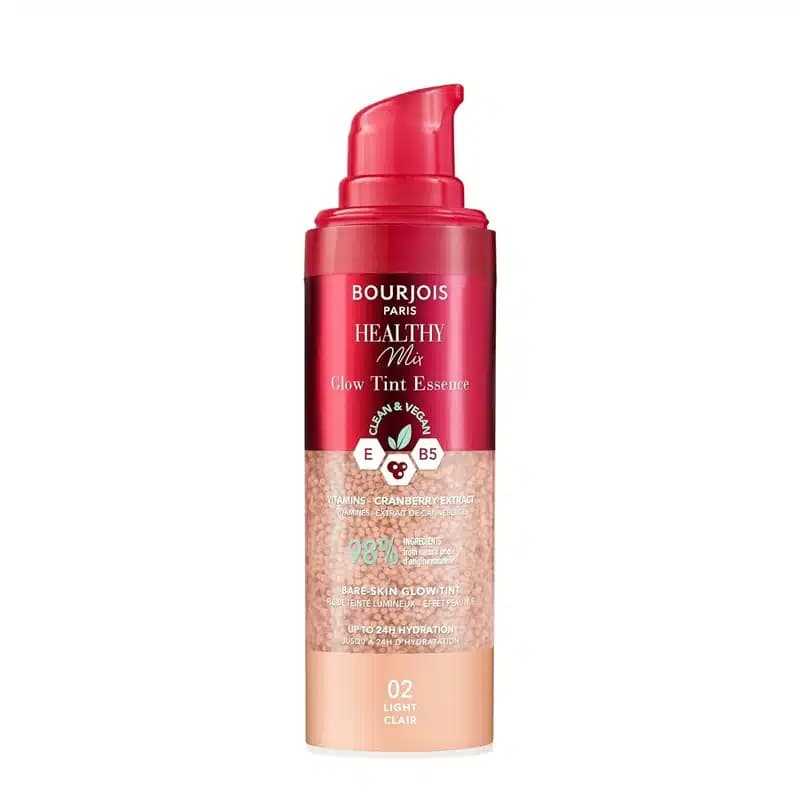 تینت آبرسان و درخشان‌ کننده پوست بورژوآ Bourjois مدل Healthy Mix Glow Tint Essence کد 020 (رنگ Light)