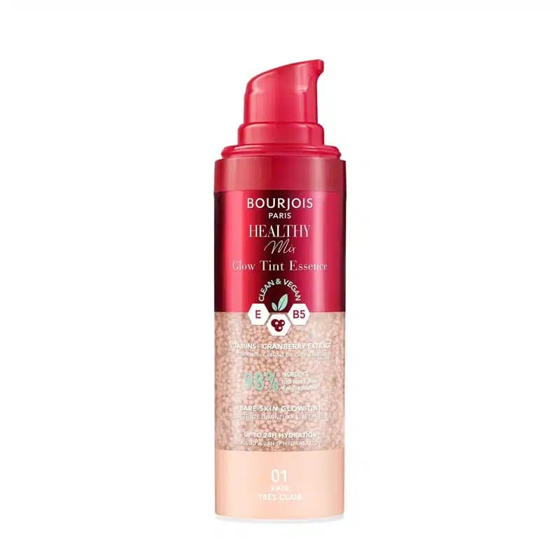 تینت آبرسان و درخشان کننده پوست بورژوآ Bourjois مدل Healthy Mix Glow Tint Essence کد 010 (رنگ Fair)