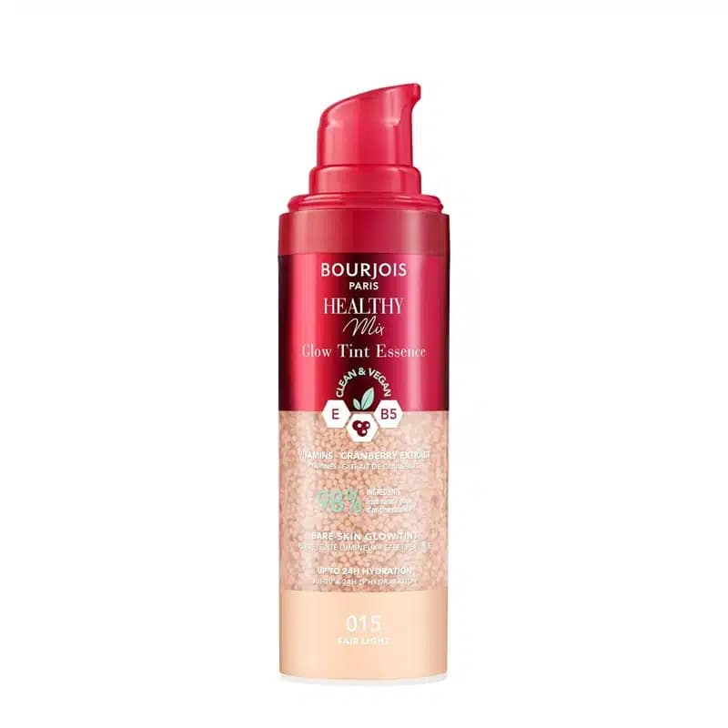 تینت آبرسان و درخشان‌ کننده پوست بورژوآ Bourjois مدل Healthy Mix Glow Tint Essence کد 015 (رنگ Fair Light)