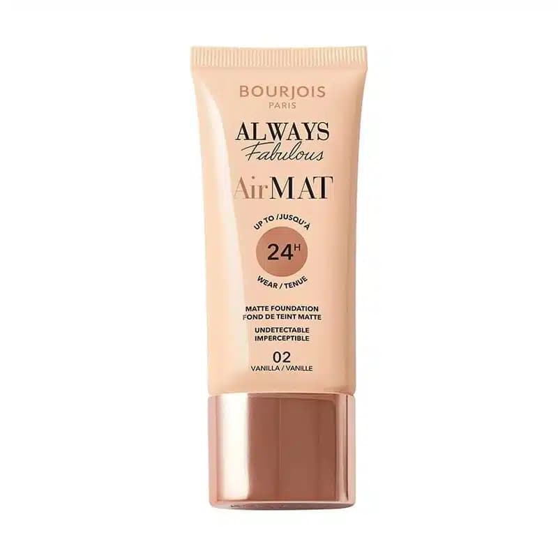 کرم پودر مات بورژوآ Bourjois مدل Always Fabulous Air Mat Up to 24h Wear Foundation کد 02 رنگ Vanilla