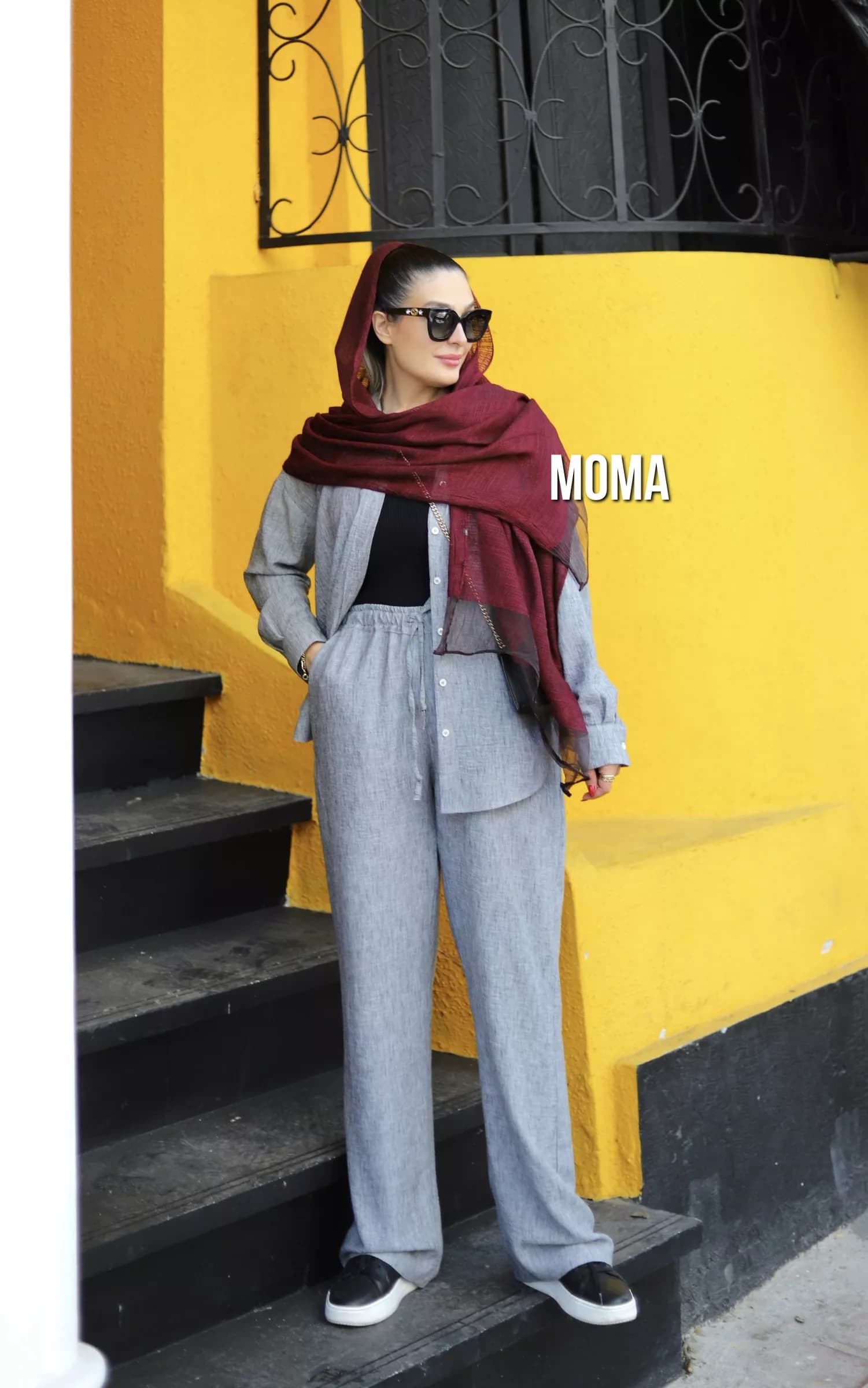 شومیز لینن نسکافه ای مدل زارا — تصویر ۴