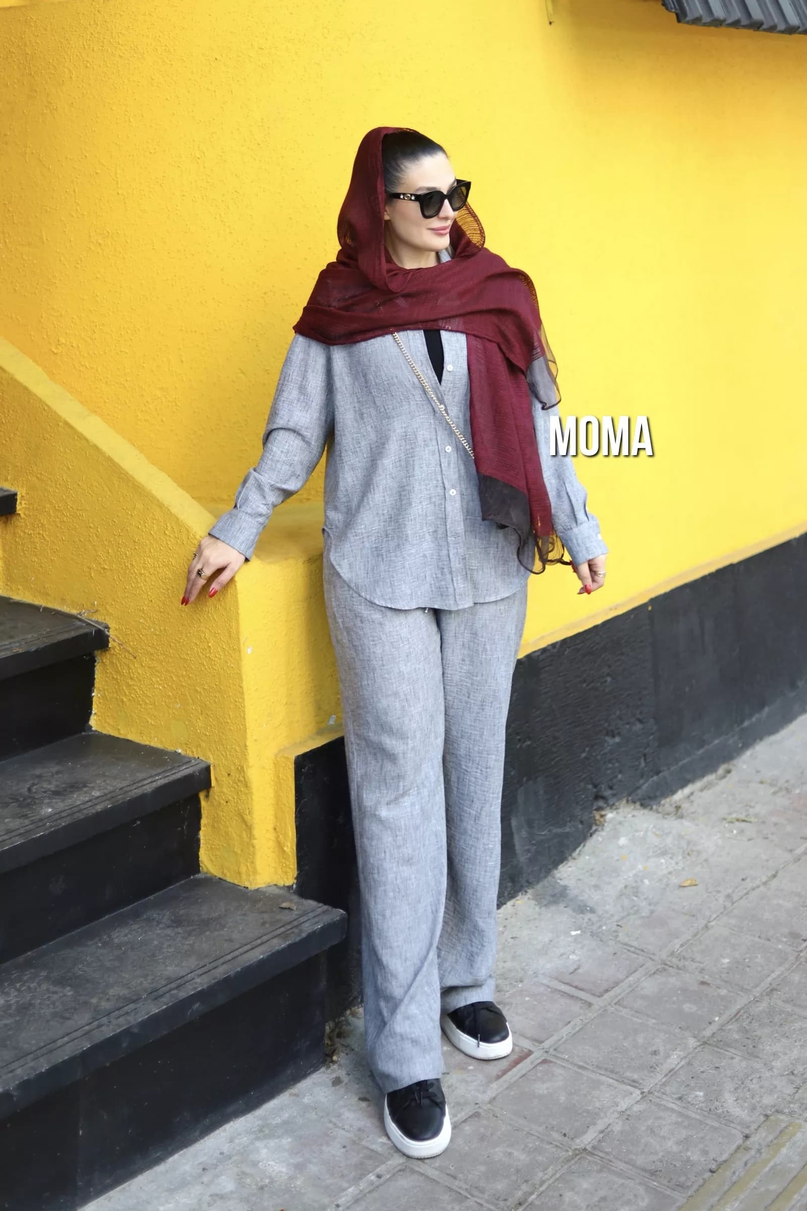 شومیز لینن نسکافه ای مدل زارا — تصویر ۳