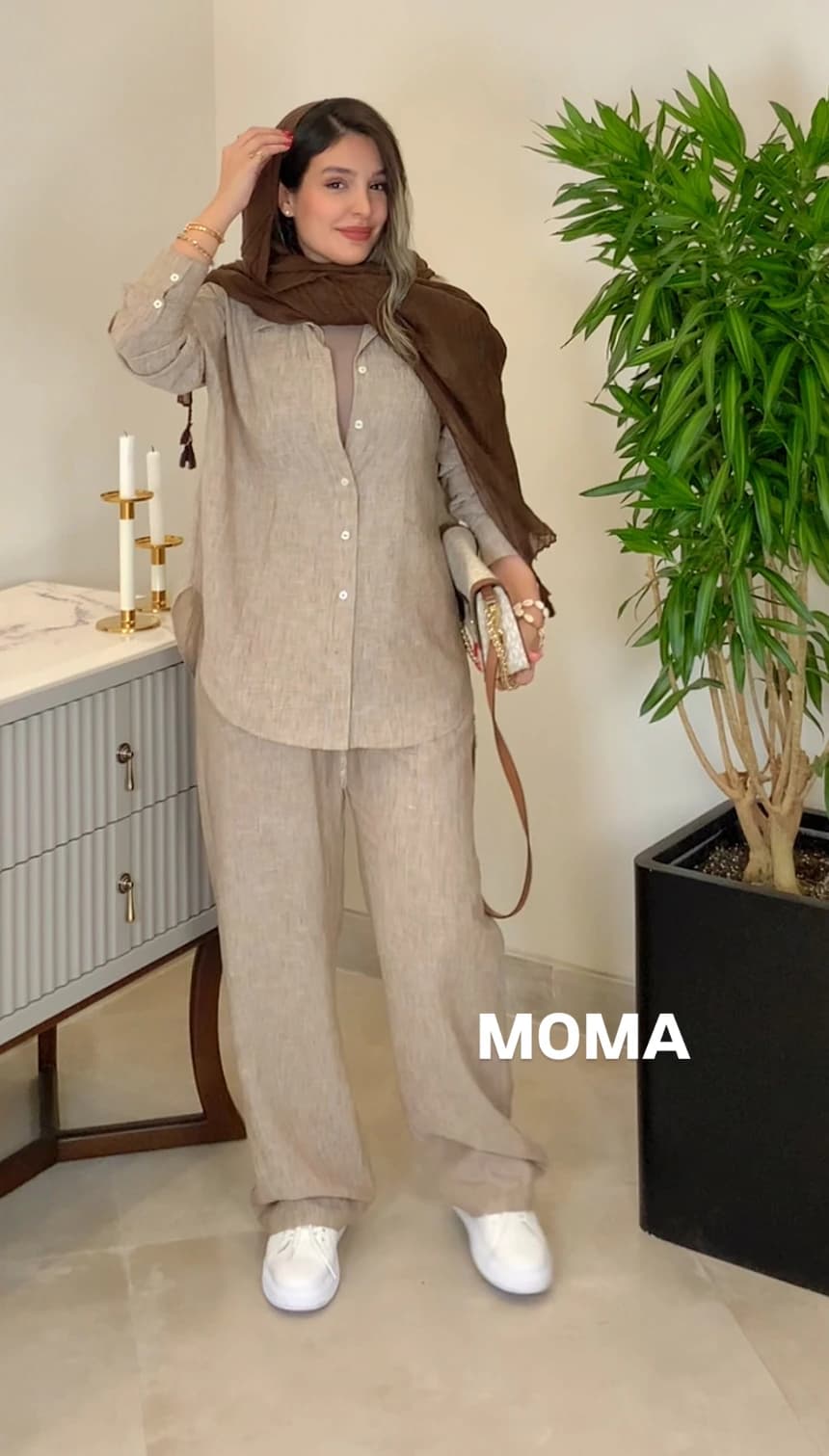 شومیز لینن نسکافه ای مدل زارا