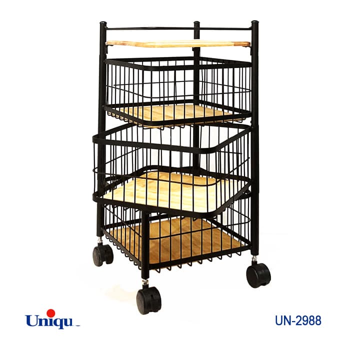 جای سیب زمینی و پیاز 3طبقه توری UNIQUE UN-2988