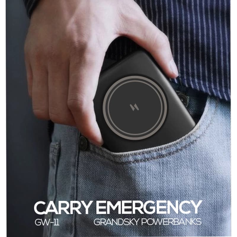 پاوربانک وایرلس 10000Mah گرند مدل GW-11 — تصویر ۴