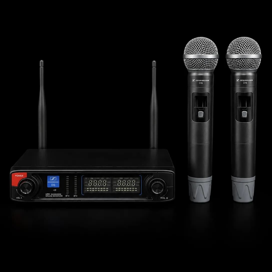 میکروفن دو کانال UHF سنهایزر D6