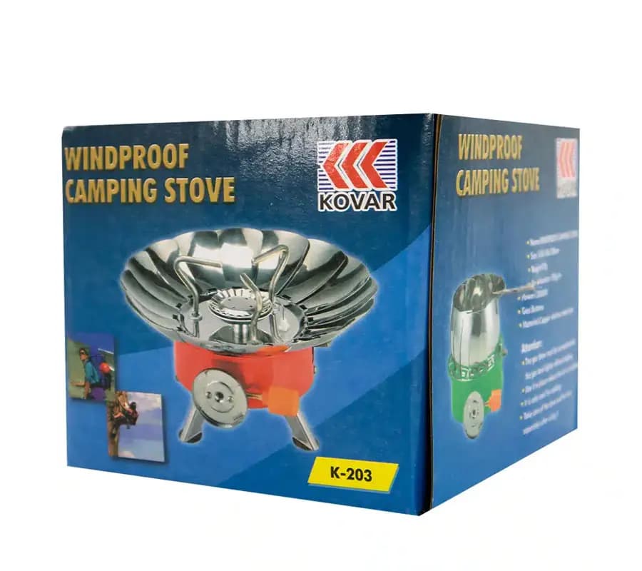اجاق گاز طبیعت گردی KOVAR مدل K-203 دارای بادگیر — تصویر ۵