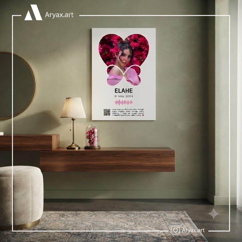 تابلو طرح پروانه موزیکال کد c284