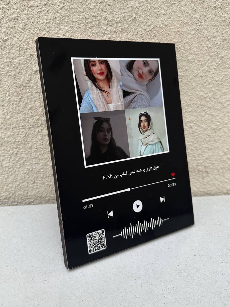 تابلو موزیکال طرح عکس دلخواه مربعی — تصویر ۳