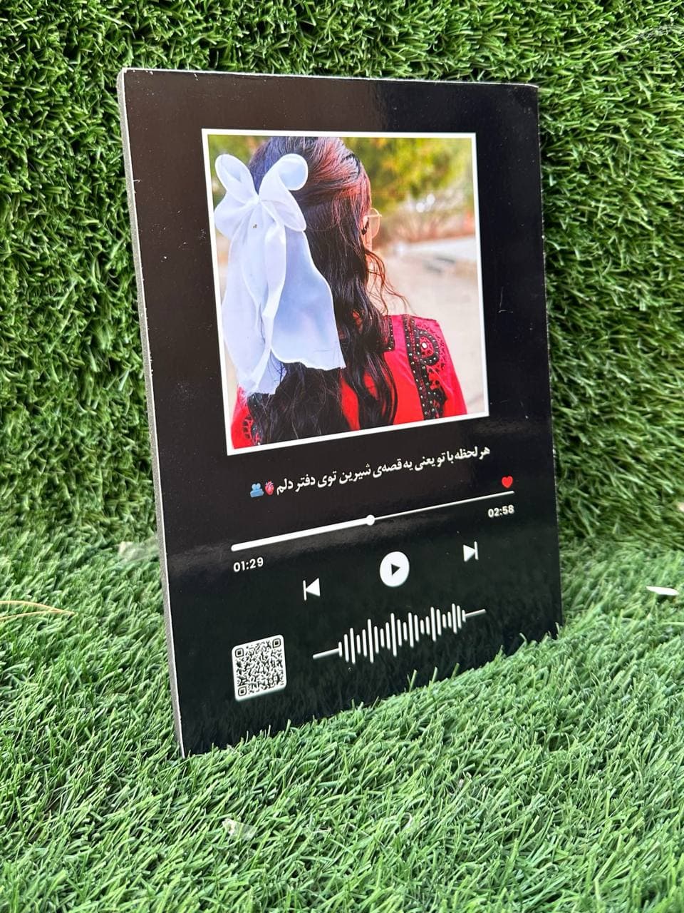 تابلو موزیکال طرح عکس دلخواه مربعی — تصویر ۲