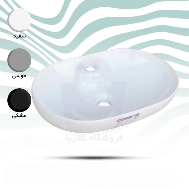 روشویی روکابینتی گاتریا مدل RG بیضی (جاشیردار)
