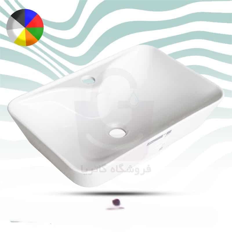 روشویی روکابینتی گاتریا مدل هما مستطیل (جاشیر دار)