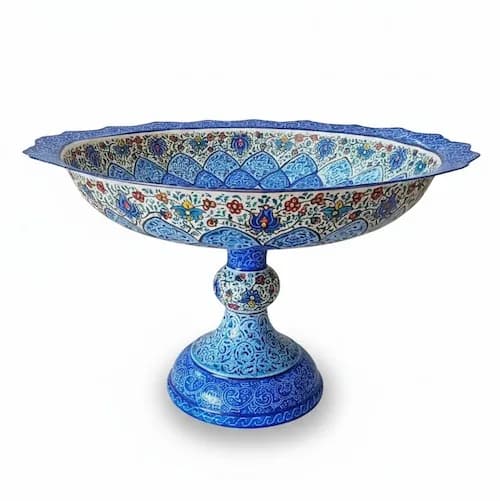 شیرینی‌خوری گود پایه‌دار مسی