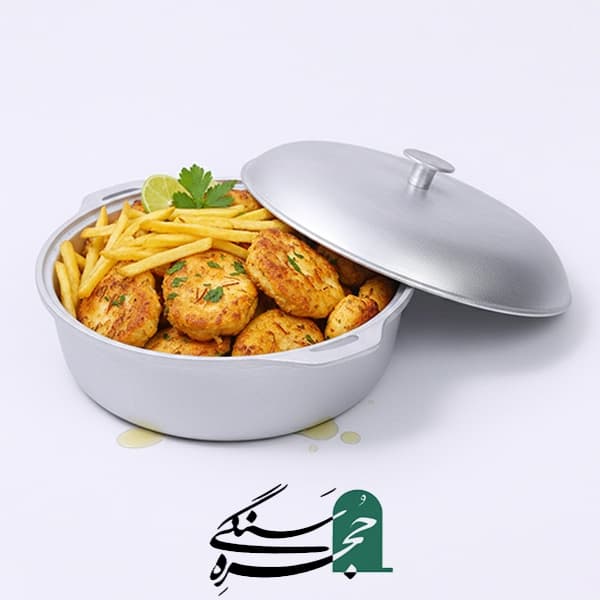 تابه روسی درب دار قطر 27 سانت — تصویر ۳