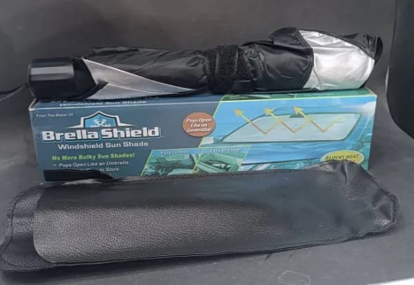 آفتاب گیر خودرو چتری Brella Shield | چتر آفتاب گیر شیشه جلو خودرو