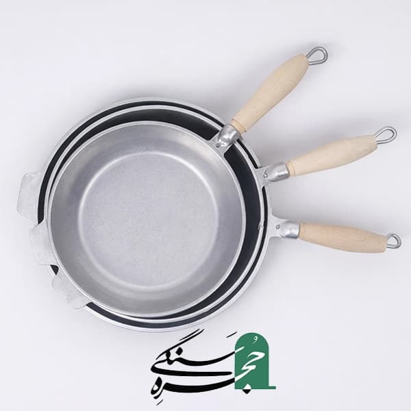 تابه روسی دسته چوبی 8 نفره قطر 30 سانت — تصویر ۶
