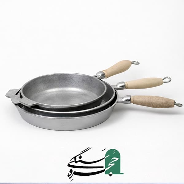 تابه روسی دسته چوبی 8 نفره قطر 30 سانت — تصویر ۷