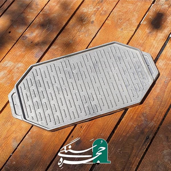 صفحه گریل استیک پز چدنی دو طرفه مدل 8 ضلعی — تصویر ۷