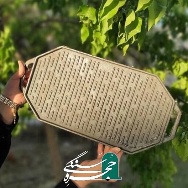 صفحه گریل استیک پز چدنی دو طرفه مدل 8 ضلعی — تصویر ۸