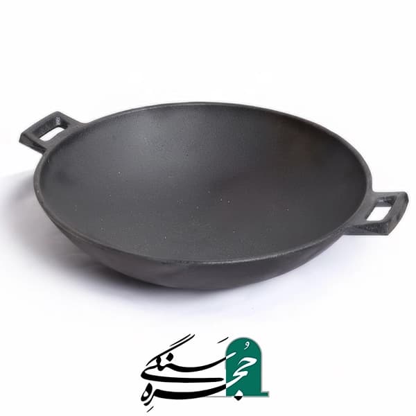 ماهیتابه چدنی وک بدون روکش مدل WOK — تصویر ۳