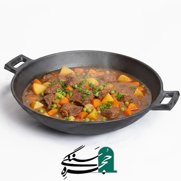 ماهیتابه چدنی وک بدون روکش مدل WOK — تصویر ۲