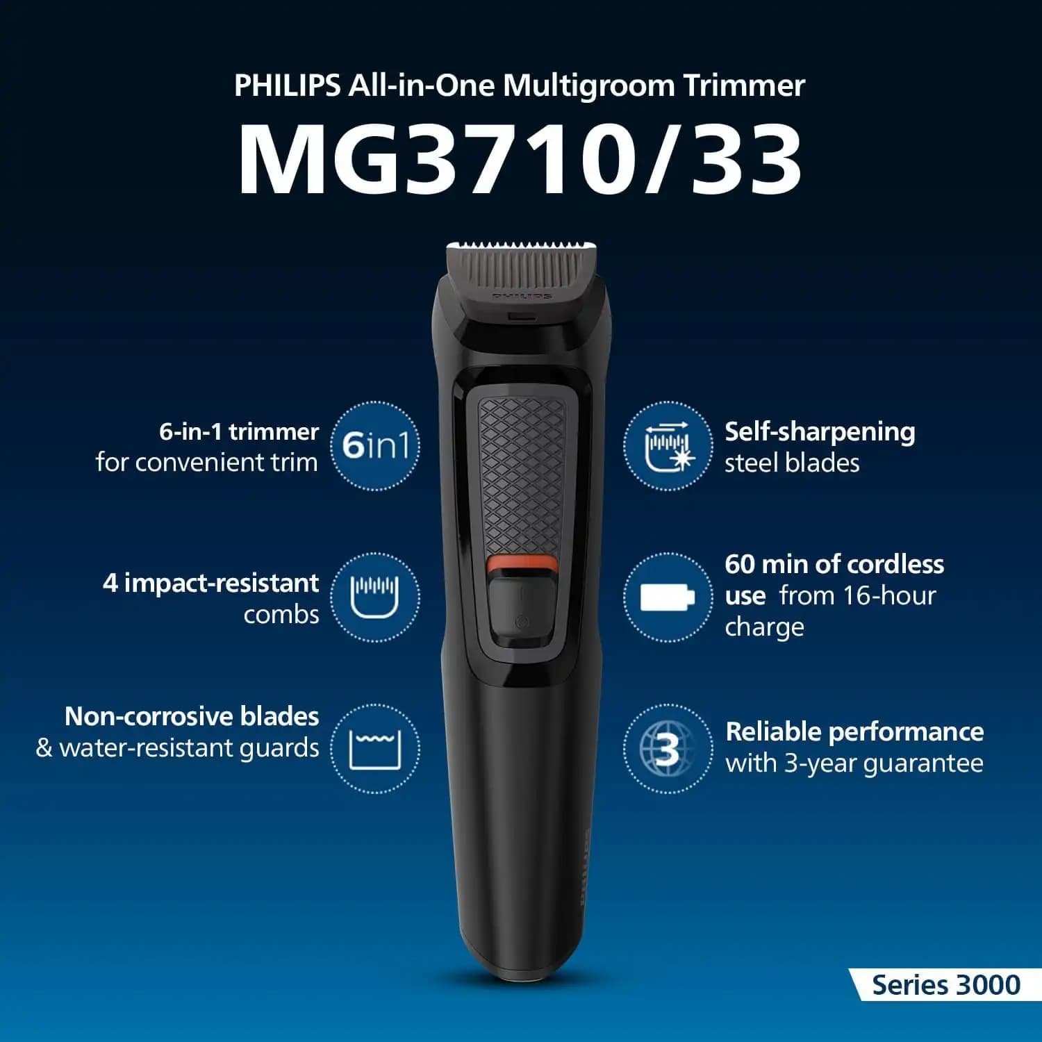ماشین اصلاح فیلیپس مدل MG3710 — تصویر ۴