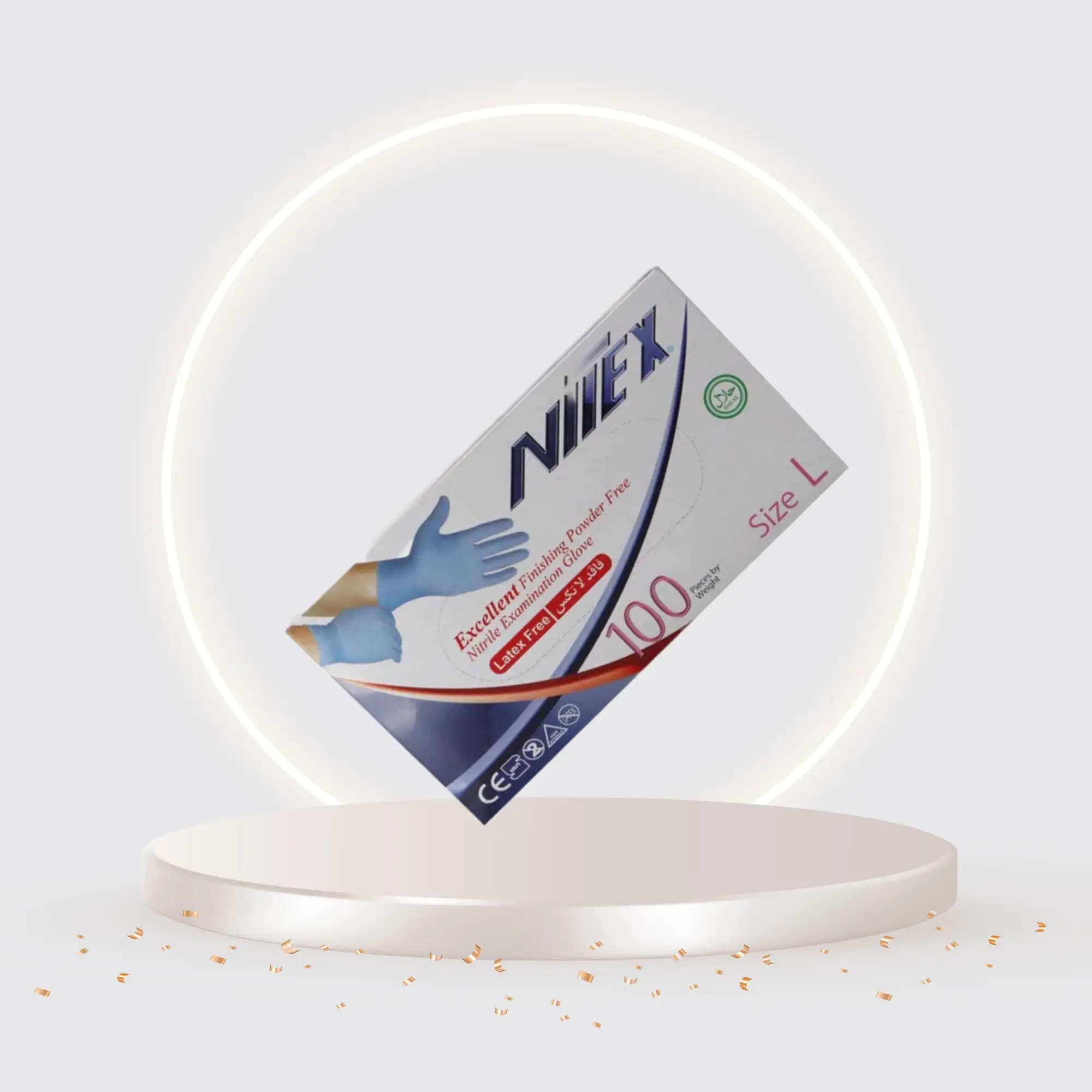 دستکش نیتریل آبی لارج برند نیتکس