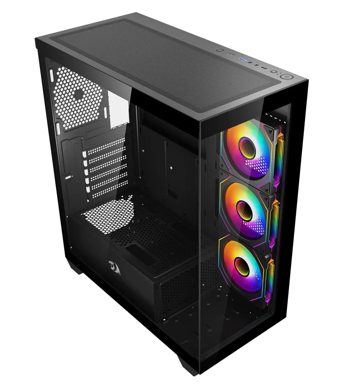 کیس کامپیوتر REDRAGON مدل DEFLECT CA-609B 3F — تصویر ۳