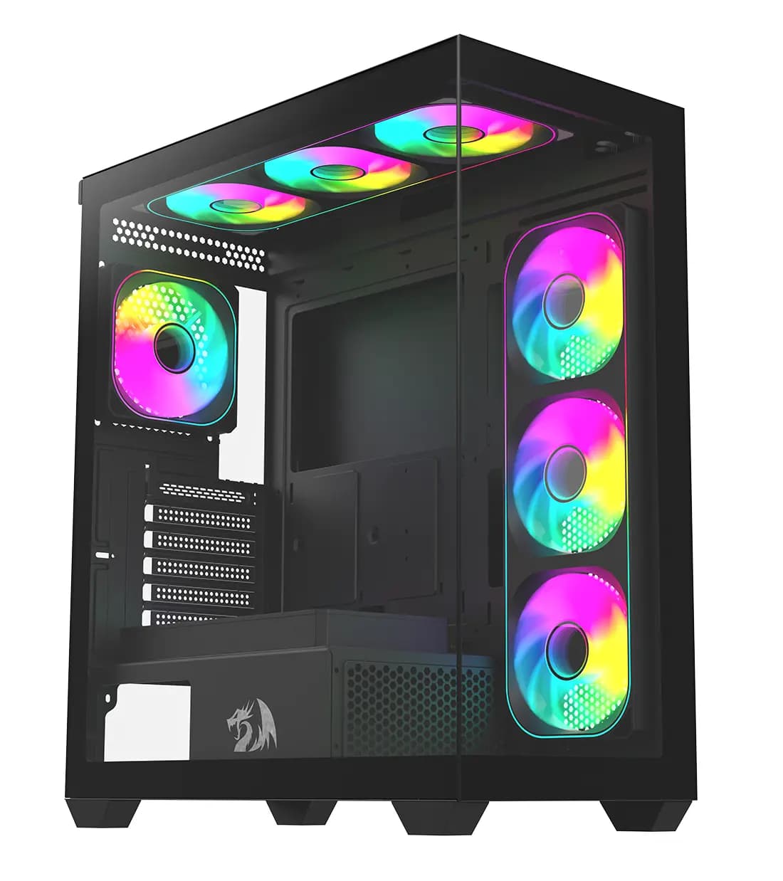 کیس کامپیوتر REDRAGON مدل DEFLECT CA-609B 3F — تصویر ۸