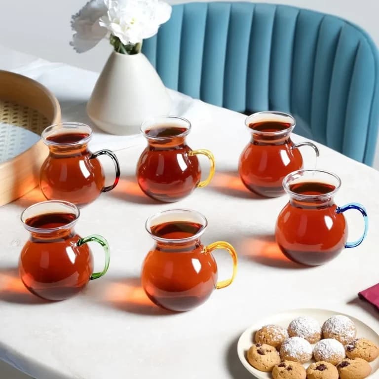 فنجان پیرکس تپل دسته رنگی پروتی PEROTTI