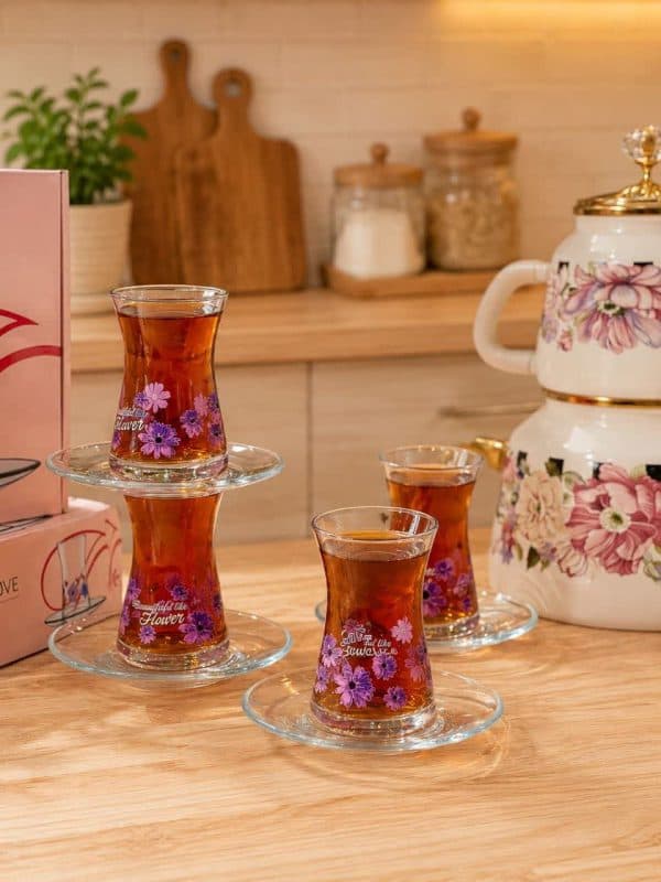 فنجان نعلبکی طرح دار پاشاباغچه FLOWER LOVE – 95290 — تصویر ۲
