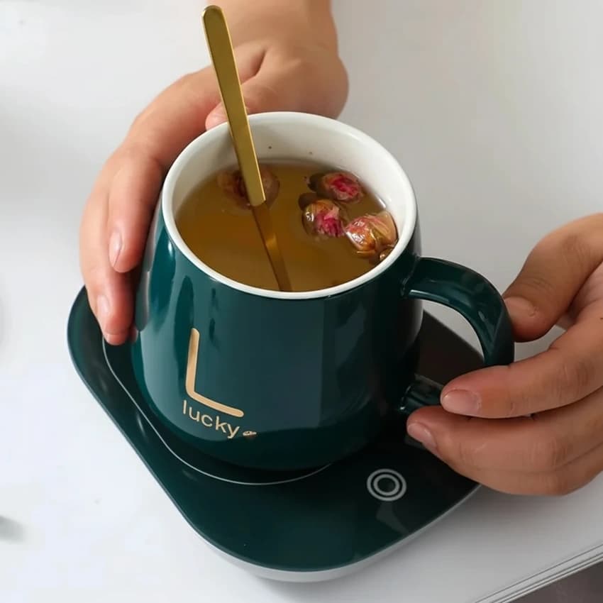 ماگ حرارتی لاکی به همراه صفحه گرمکن برقی — تصویر ۳